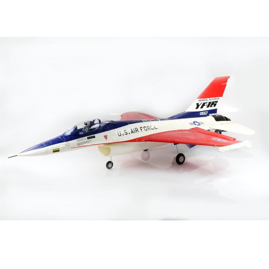 1101 F-16 DUCTED FUN JET - KIRMIZI/BEYAZ - EDF MOD