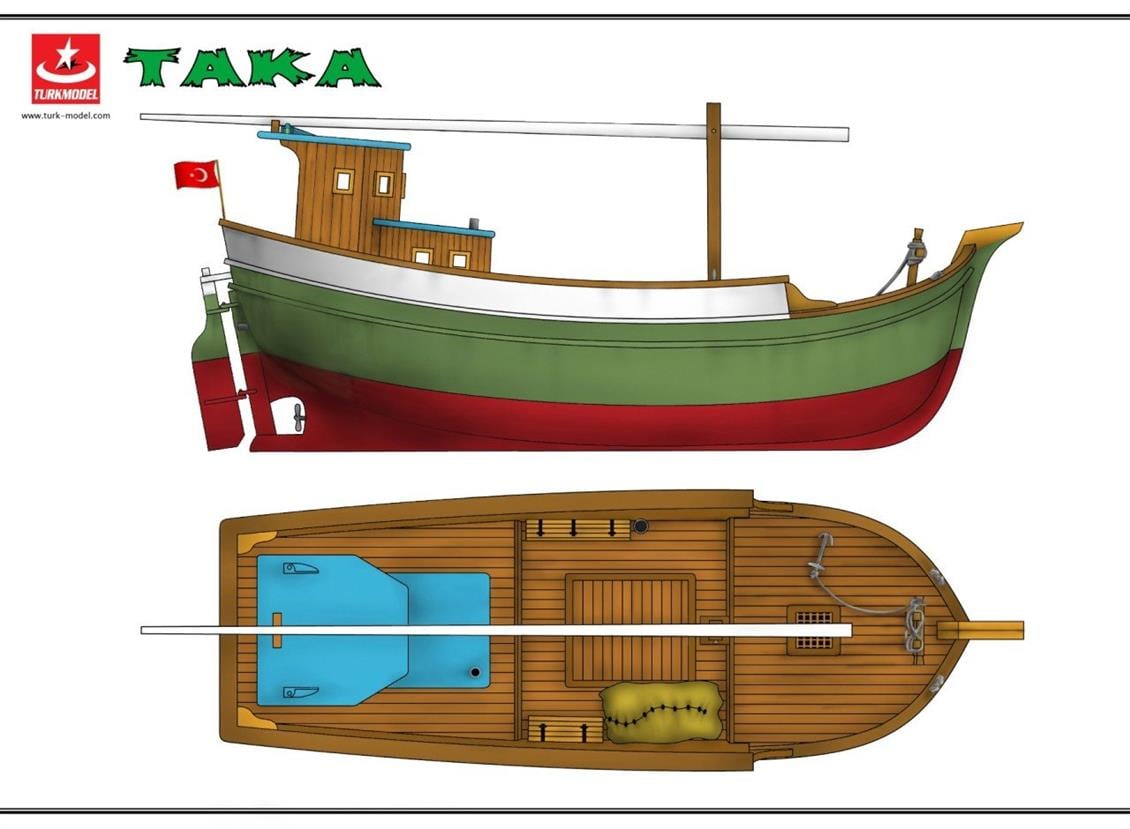 121 1/35 TAKA - AHŞAP TEKNE MAKET KİTİ