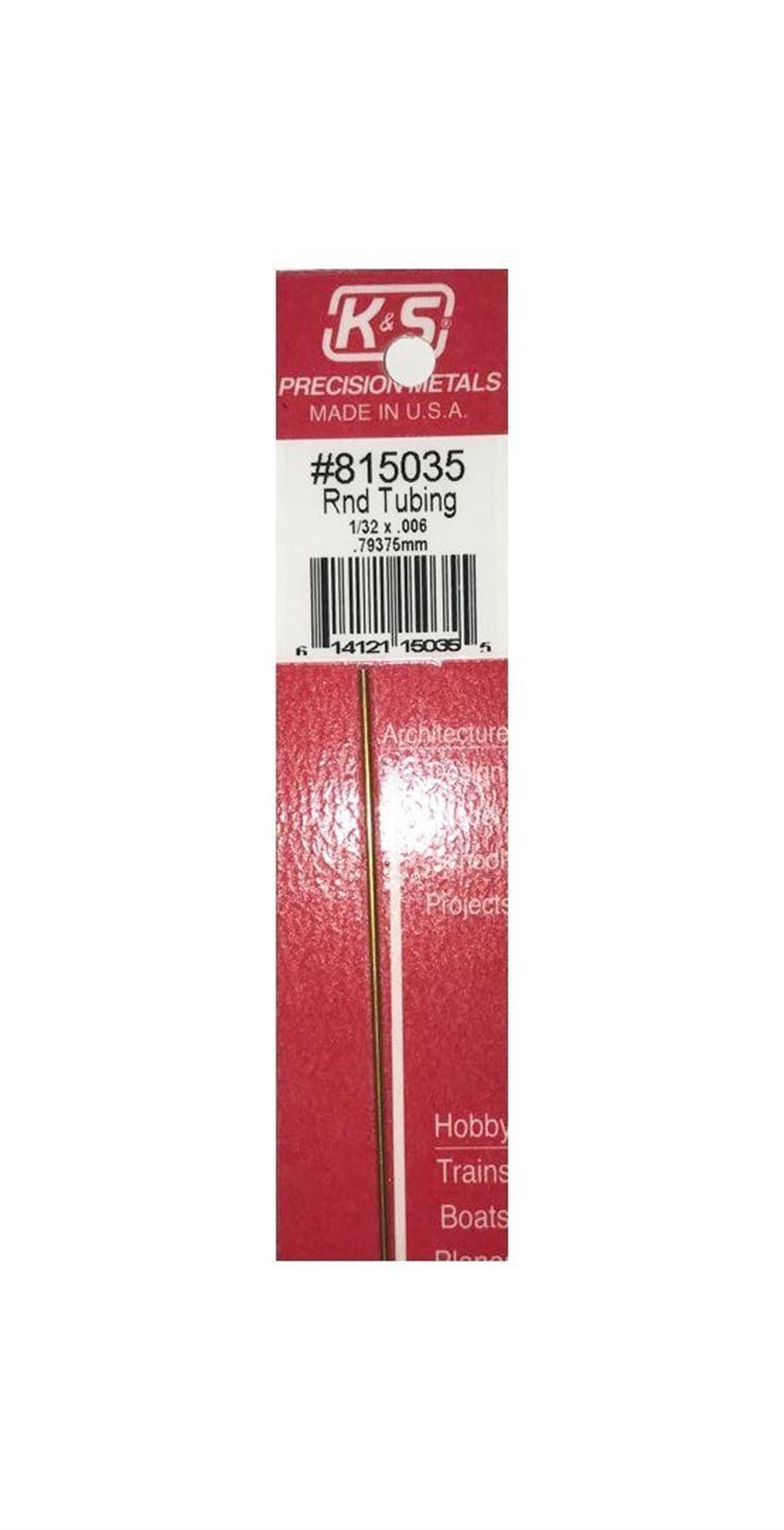 815035 PİRİNÇ YUVARLAK BORU 0,15MM ÇEPERLI 0,80 MM