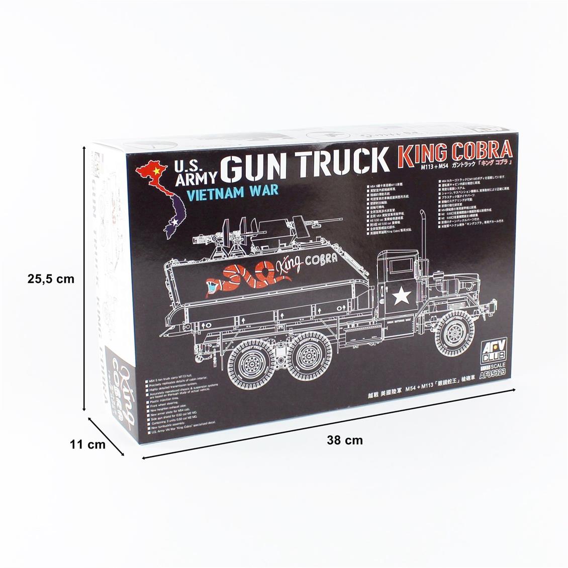 AFV Club AF35323 1/35 M113+M54A2 GUN TRUCK Zırhlı, Silahlı Kamyon Demonte Plastik Maketi