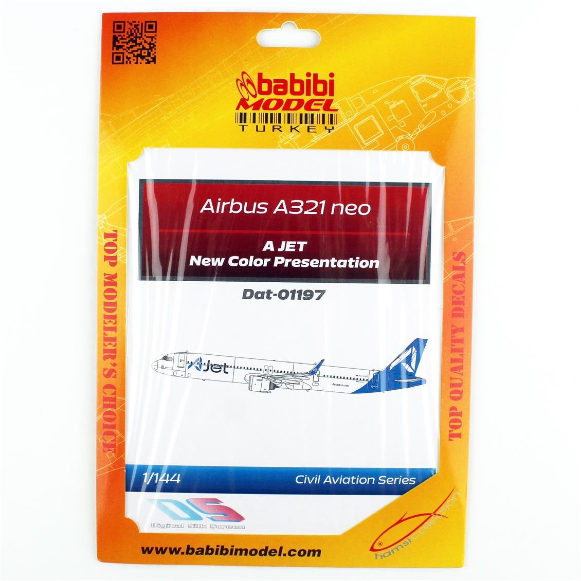 Babibi DAT01197 1/144 A Jet Airbus A-321 neo Yeni Logolu Decal Çıkartma