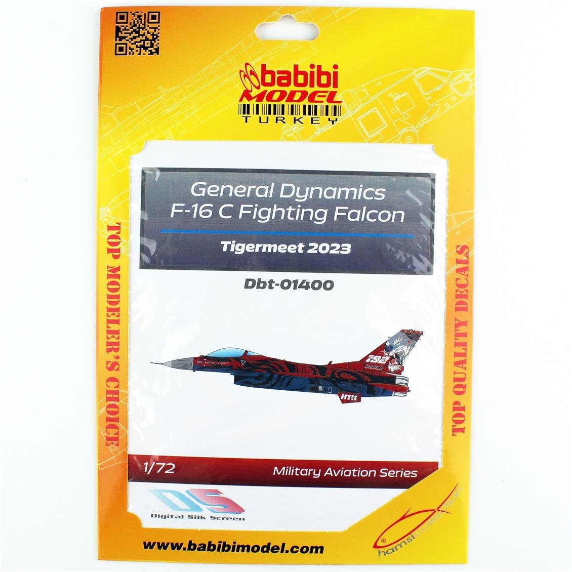 Babibi DBT01400 1/72 F-16C Fighting Falcon Tigermeet 2023 Decal Çıkartma