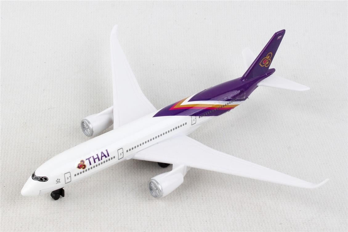 Daron 86RT-0235 Thai Airways, 12,5 cm. Metal Gövde, Plastik Kanatlar, Sergilemeye Hazır Model Yolcu Uçağı