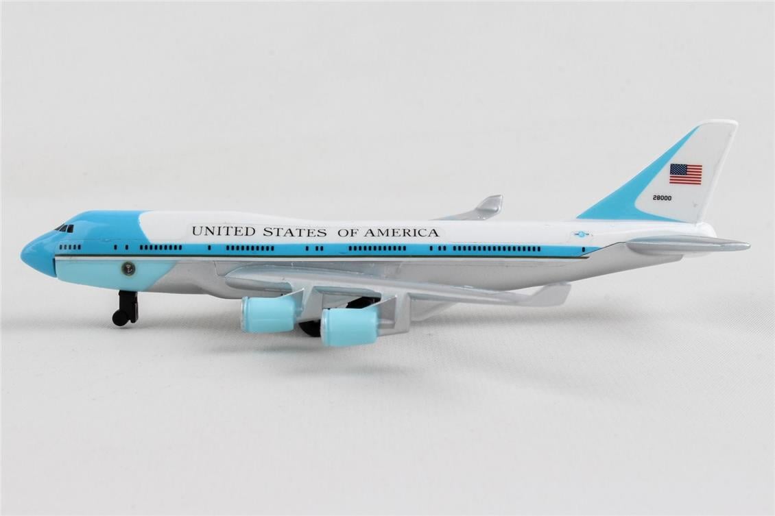 Daron 86RT-5734 Air Force One, 12,5 cm. Metal Gövde, Plastik Kanatlar, Sergilemeye Hazır Model Yolcu Uçağı