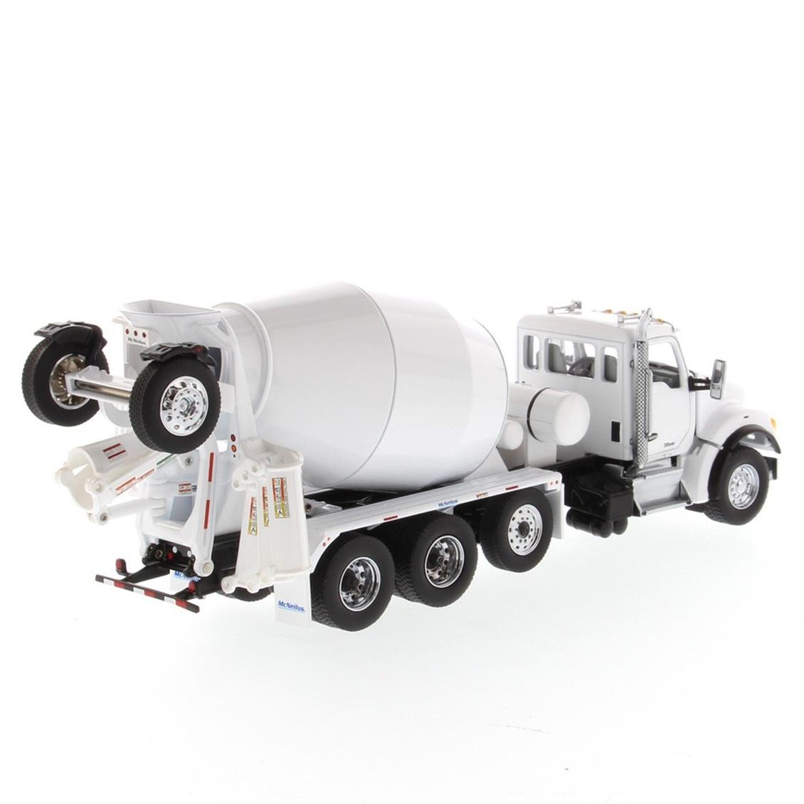Diecast Masters 71081 1/50 Ölçek, Kenworth T880 SBFA 3 akslı Çimento Mikseri, Beyaz, Hazır Metal Model