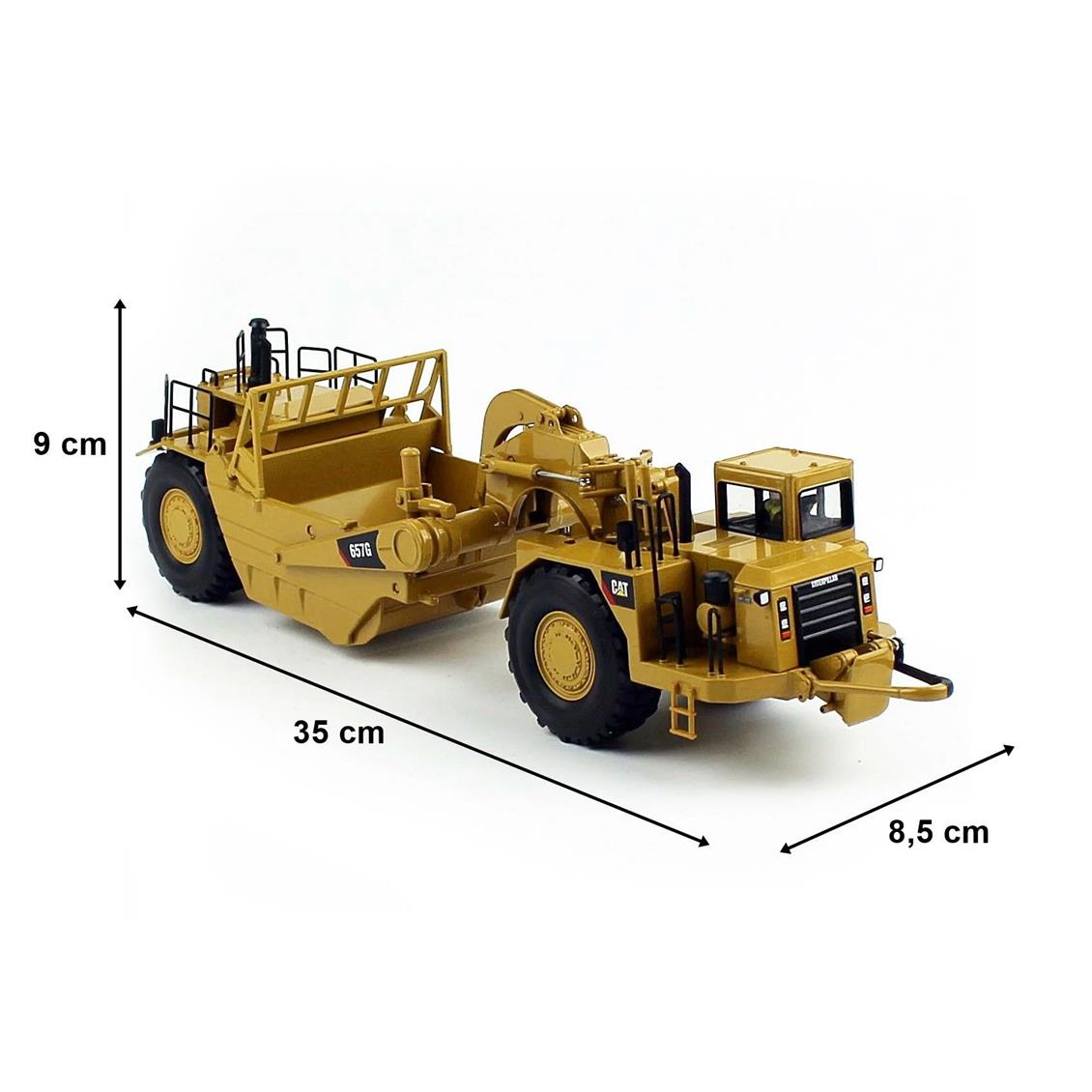 Diecast Masters 85175 1/50 Ölçek, Cat 657G Sıyırıcı, Sergilemeye Hazır Metal İş Makinası Modeli
