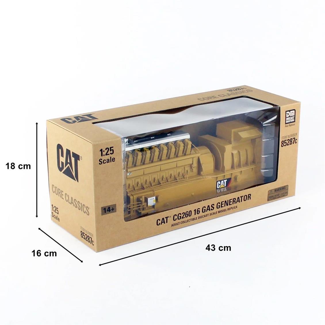 Diecast Masters 85287 1/25 Ölçek, Cat CG260-16 Jeneratör, Sergilemeye Hazır Metal İş Makinası Modeli