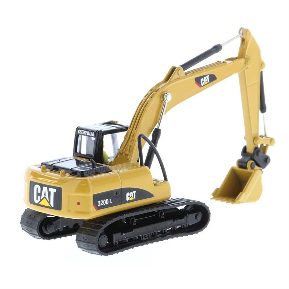 Diecast Masters 85652 1/87 Ölçek, Cat 320D L Hidrolik Ekskavatör ( Çoklu Ataşmanlar ile), Sergilemeye Hazır Metal İş Makinası M