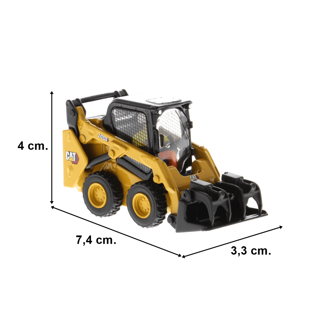 Diecast Masters 85676 1/50 Ölçek, Cat 242D3 Mini (Skid Steer) Loder, Sergilemeye Hazır Metal İş Makinası Modeli