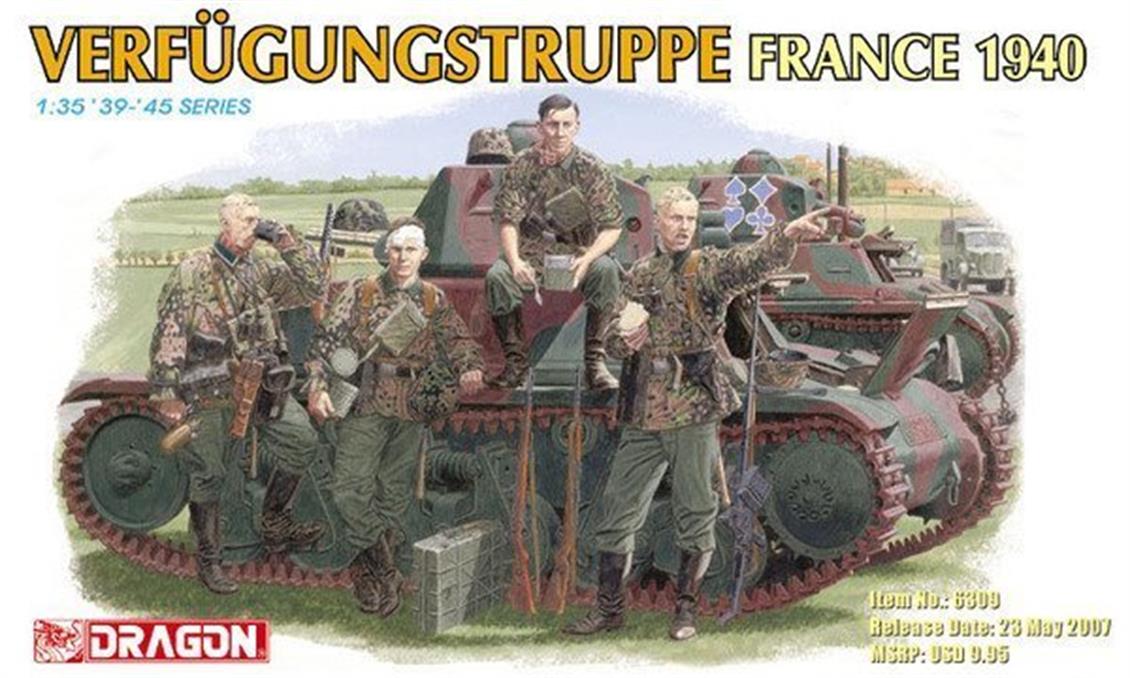 Dragon 6309 1/35 Verfügungstruppe (Fransa 1940) Asker Figürleri  Demonte Plastik Maketi
