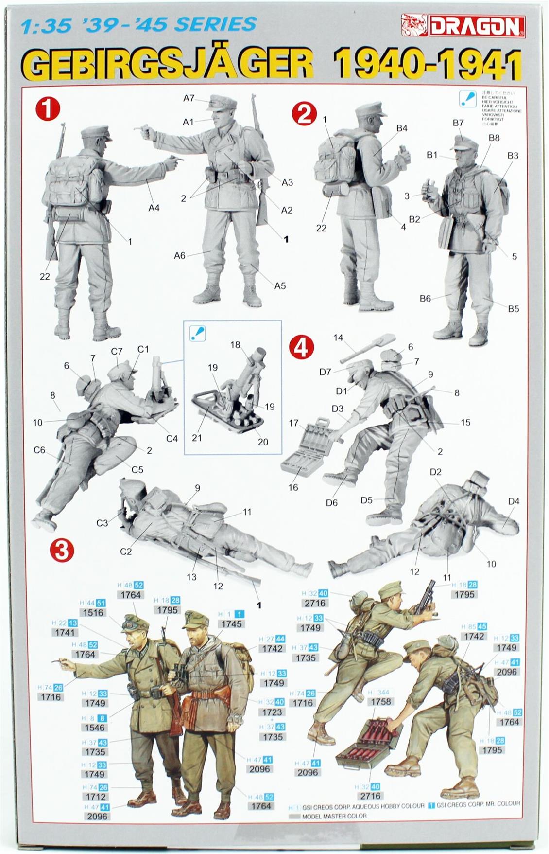 Dragon 6345 1/35 Ölçek Dağ Komandoları 1940/41, Plastik Model Kiti