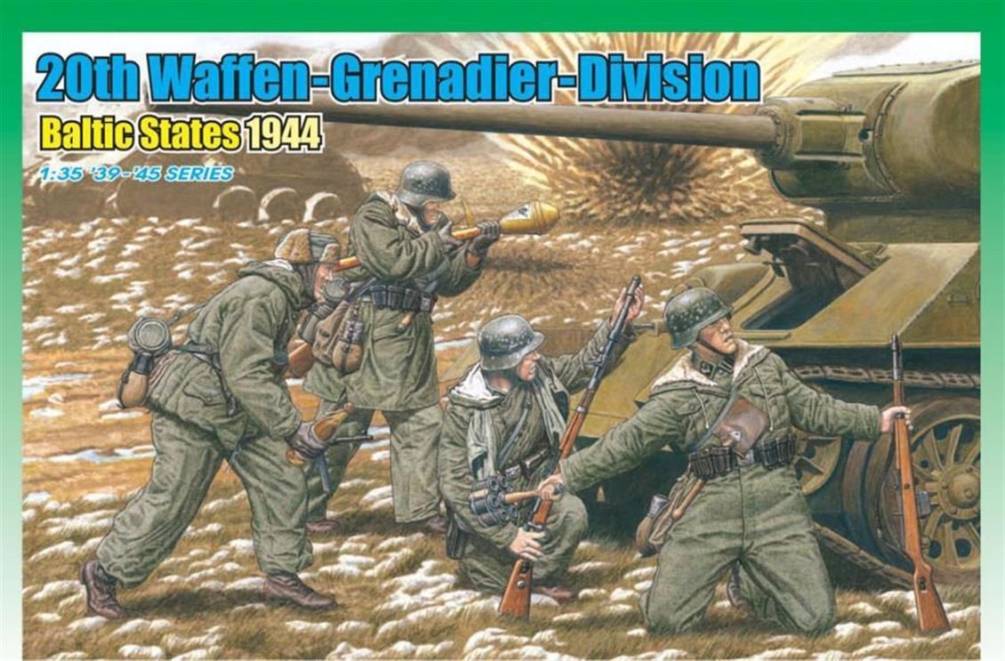 Dragon 6477 1/35 20.Waffen SS (Baltık Devletleri 1944) Asker Figürleri Demonte Plastik Maketi