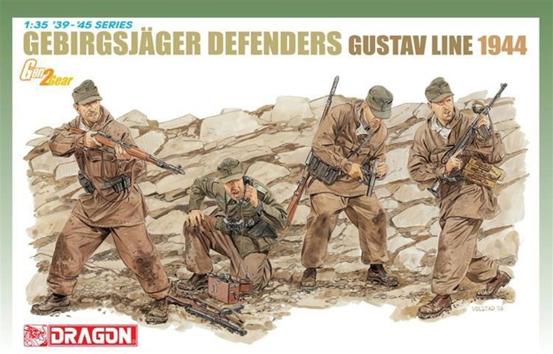 Dragon 6517 1/35 Gebirgsjager (Gustav Hattı 1944) Asker Figürleri  Demonte Plastik Maketi