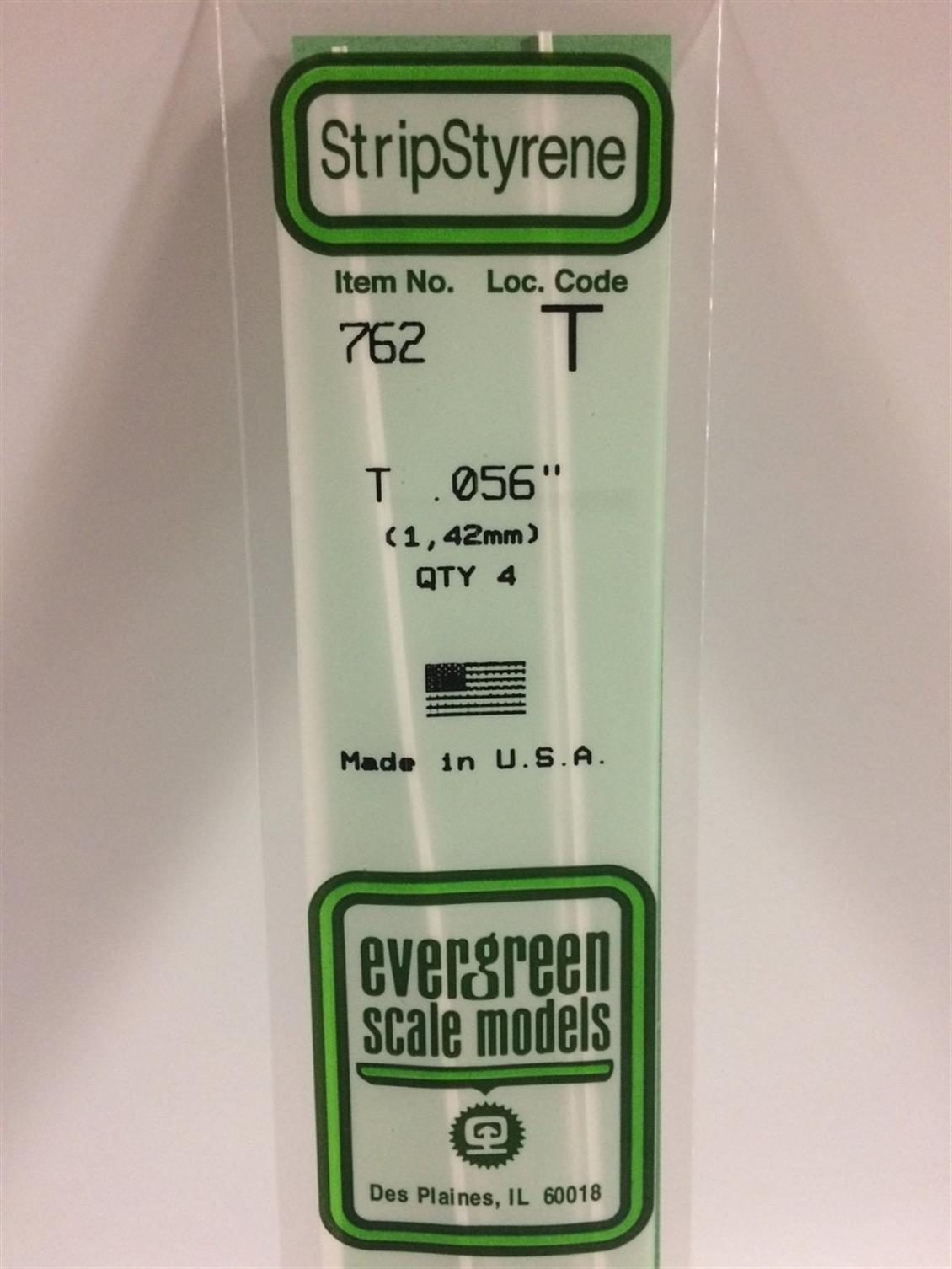 Evergreen 762 1.42x355 mm. T profil Polistren Çubuk-4 Adet- Beyaz