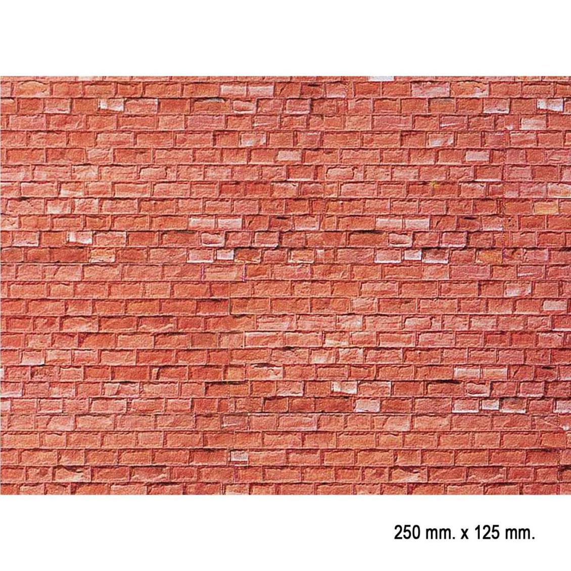 Faller 170613 1/87 Kırmızı Taş Duvarı Desenli Dekor Levhası - 25 X 12,5 Cm.