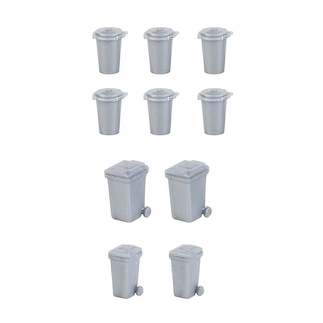 Faller 180905 1/87 Çöp Kovası ( 12 Adet ) Demonte Plastik Maketi