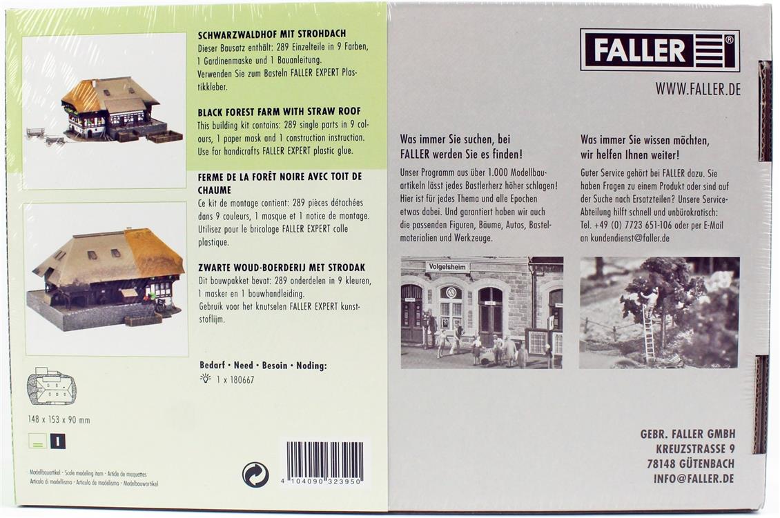 Faller 232395 1/87 Ölçek, Hasır Çatılı Kara Orman Çiftlik Evi Plastik Model Kiti