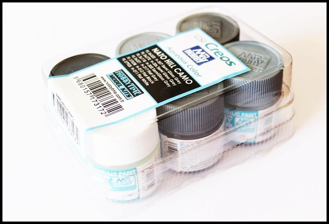 GUNZE NATO HILL 2 CAMO BOYA SETİ-6 ADET 10 ML.