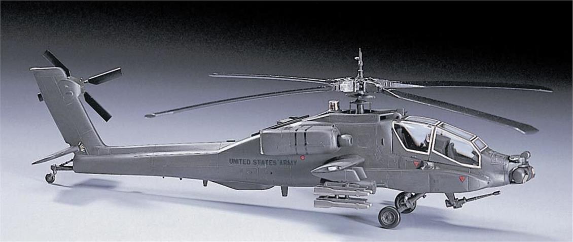Hasegawa D6 00436 1/72 Ölçek AH-64A Apache Helikopter Plastik Model Kiti