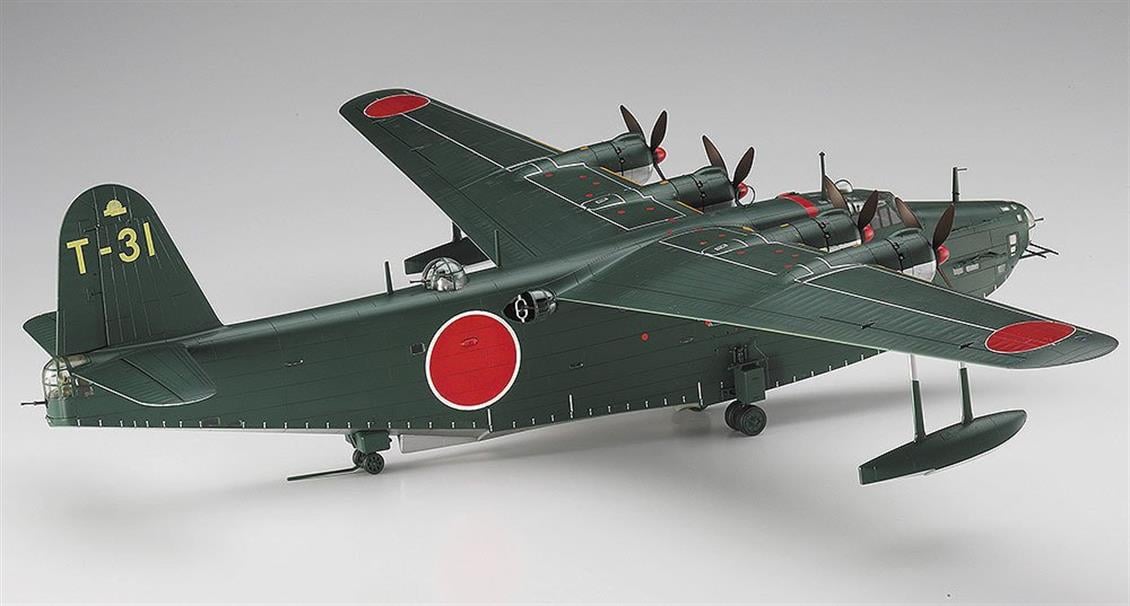 Hasegawa E45 01575 1/72 Kawanishi H8K2 Type 2 Deniz Uçağı Demonte Plastik Maketi