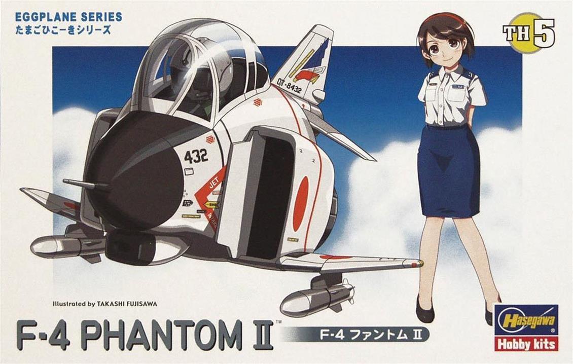 Hasegawa TH5 60105 F-4 Phantom II Savaş Uçağı (Eggplane Serisi) Demonte Plastik Maketi