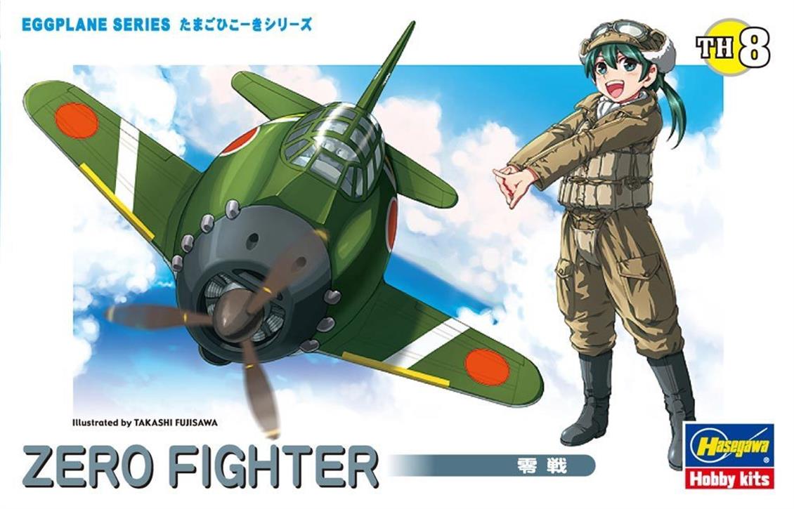 Hasegawa TH8 60118 Zero Fighter Savaş Uçağı (Eggplane Serisi) Demonte Plastik Maketi