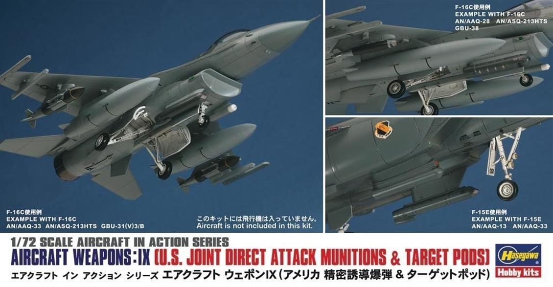Hasegawa X72-14 35114 1/72 Savaş Uçağı Silahları-IX Demonte Plastik Maket Seti