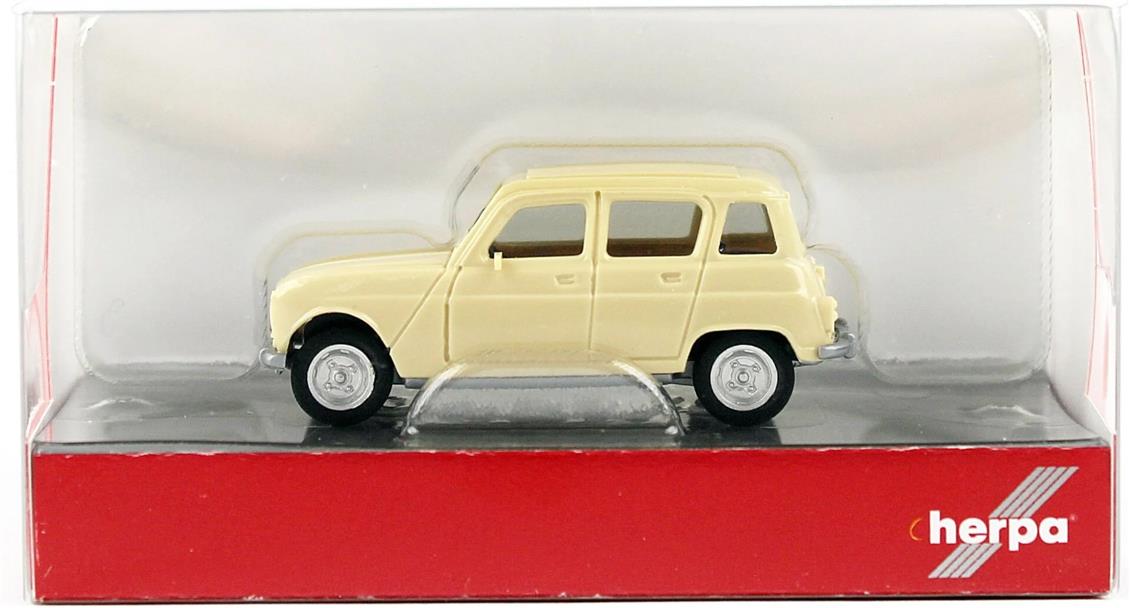 Herpa 020190-007 1/87 Ölçek Renault R4, Bej, Sergilemeye Hazır Model Araç
