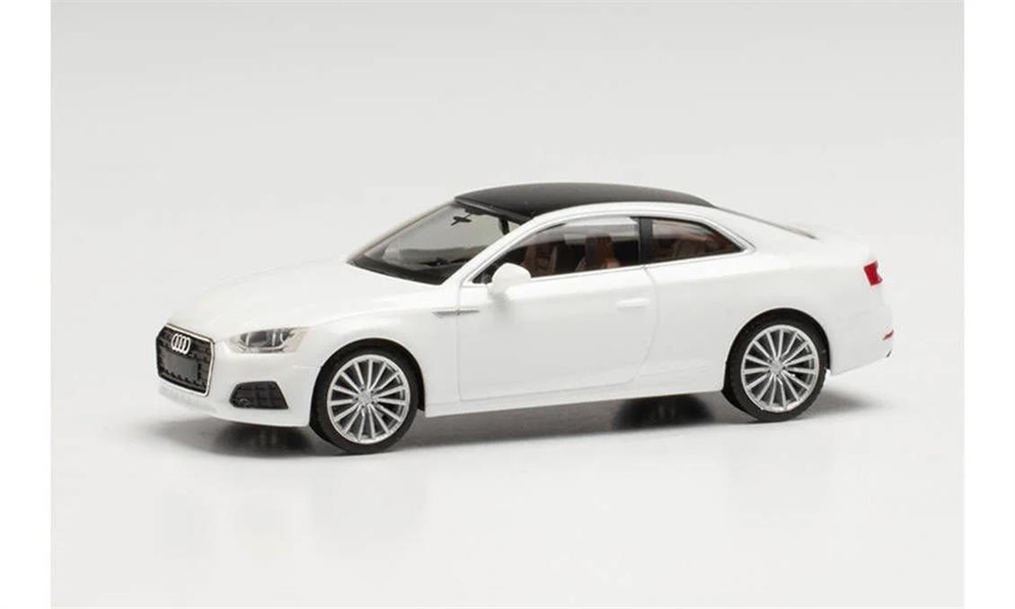 Herpa 028660-002 1/87 Ölçek Audi A5 Coupe, Beyaz, Sergilemeye Hazır Model Araç