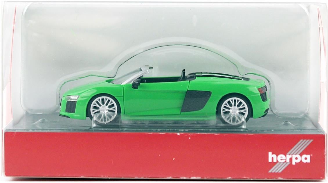 Herpa 028691-002 1/87 Ölçek Audi R8 V10 Spyder, Yeşil, Sergilemeye Hazır Model Araç