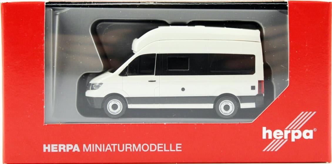 Herpa 096294 1/87 Ölçek VW Crafter Minibüs, Beyaz, Sergilemeye Hazır Model Araç