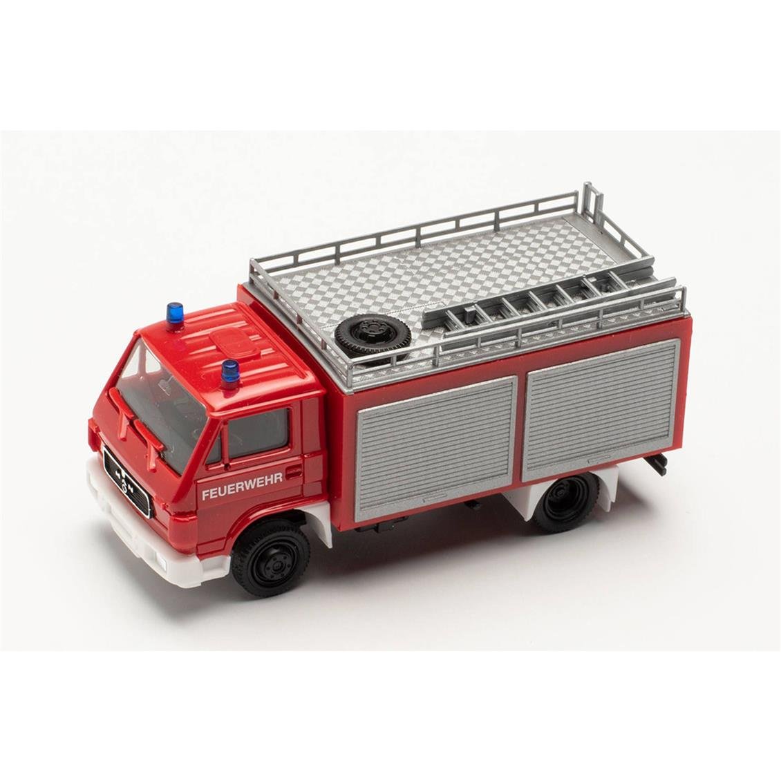 Herpa 097024 1/87 Ölçek MAN G90 TLF 8/18 İtfaiye Aracı, Sergilemeye Hazır Model Araç