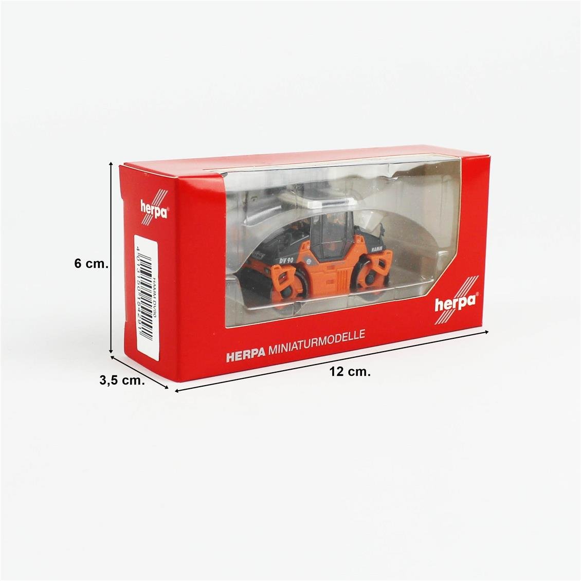 Herpa 154291 1/87 Ölçek, HAMM DV90 Vibrasyonlu Silindir, Sergilemeye Hazır Model Araç