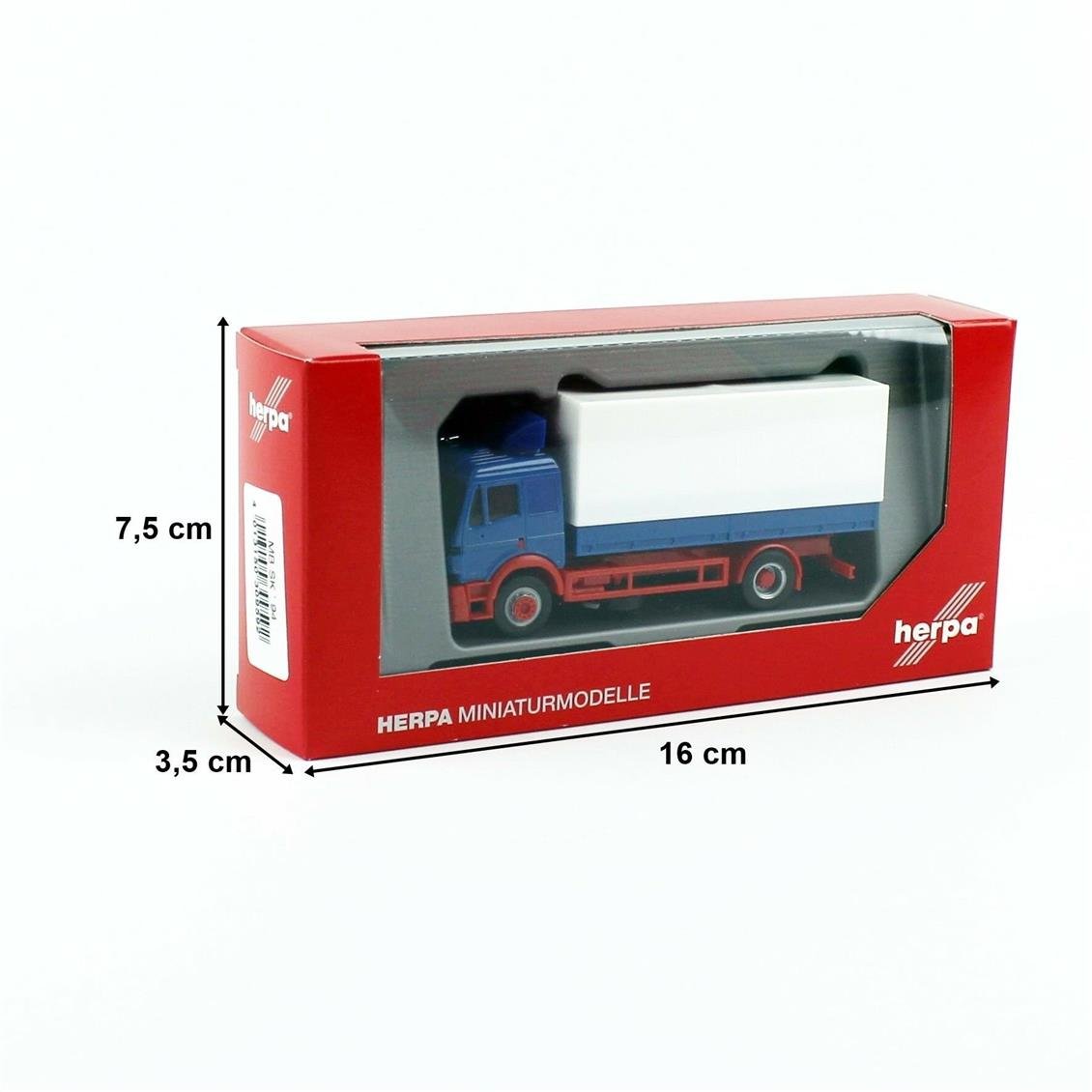 Herpa 309592 1/87 Ölçek MB SK-LKW Kamyon, Lacivert, Sergilemeye Hazır Model Araç