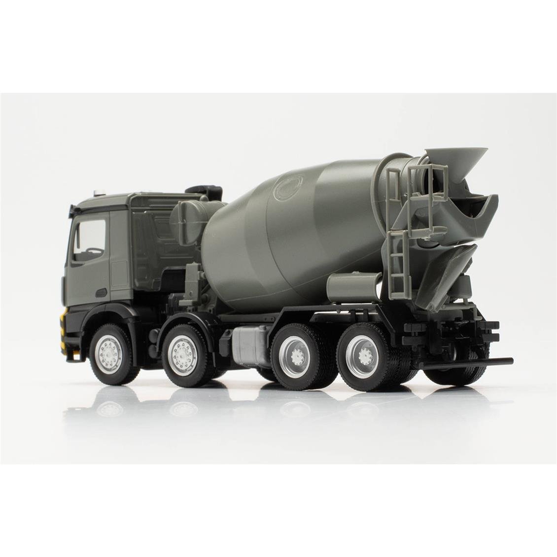 Herpa 316187 1/87 Ölçek Mercedes-Benz Arocs M Beton Mikseri, Gri/Sarı, Sergilemeye Hazır Model Araç