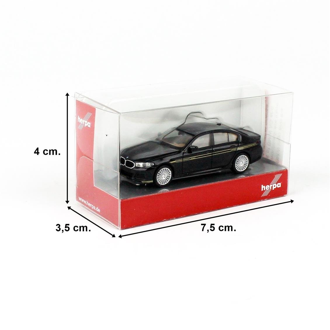 Herpa 430951 1/87 Ölçek BMW Alpina B5, Siyah Metalik, Sergilemeye Hazır Model Araç