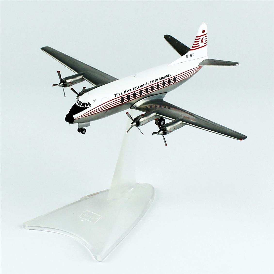 Herpa 572866 1/200 Ölçek, THY Vickers Viscount 700 - TC-SES, Sergilemeye Hazır Model Araç