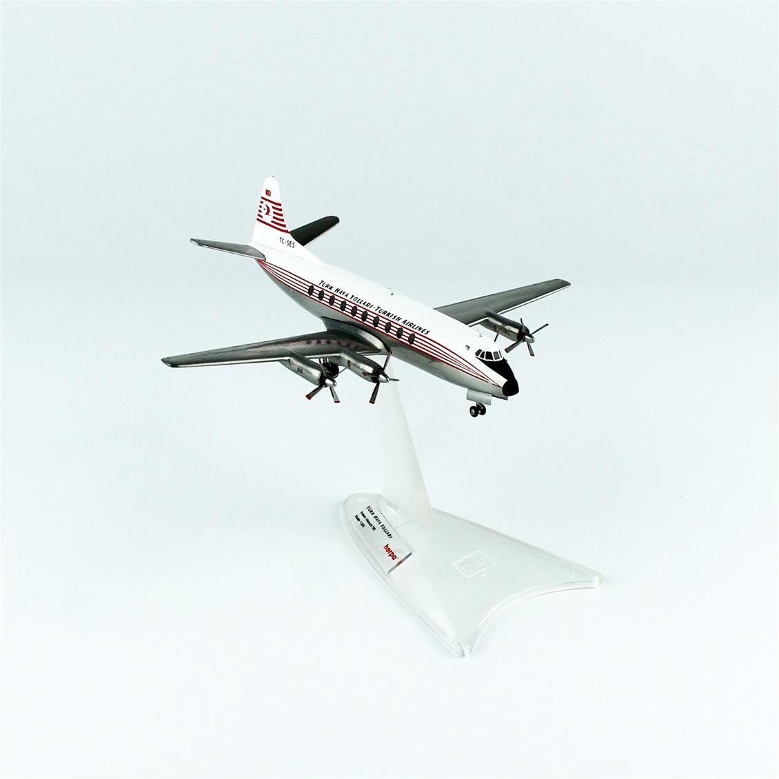 Herpa 572866 1/200 Ölçek, THY Vickers Viscount 700 - TC-SES, Sergilemeye Hazır Model Araç