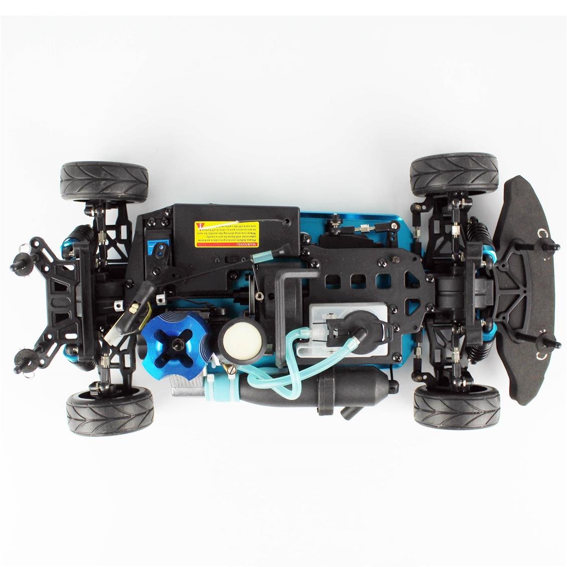 Himoto 9102B 1/10 Ölçek, Rapida 4WD On-Road, VX-18 Nitrolu Motorlu, Siyah Kepli, 2.4 Uzaktan Kumandalı Model Araç