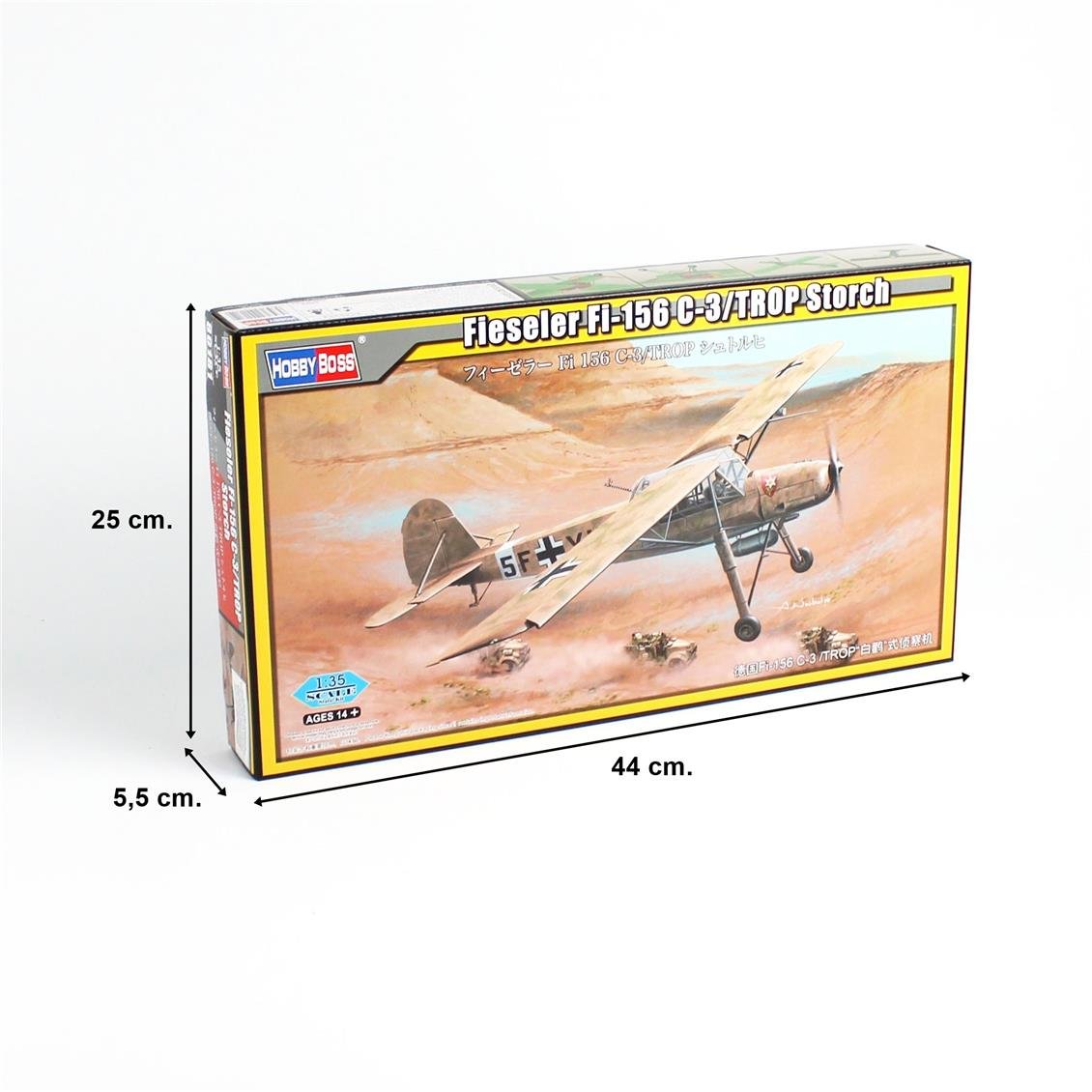 HobbyBoss 80181 1/35 Ölçek Fieseler Fi-156 C-3/TROP Storch, Askeri Uçağı Plastik Model Kiti