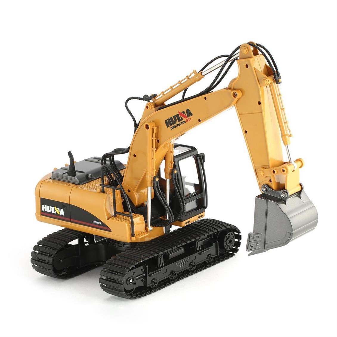 Huina 1550 1/14 Ölçek, Ekskavatör, Metal Kepçeli, 15 Kanal Uzaktan Kumandalı İş Makinası