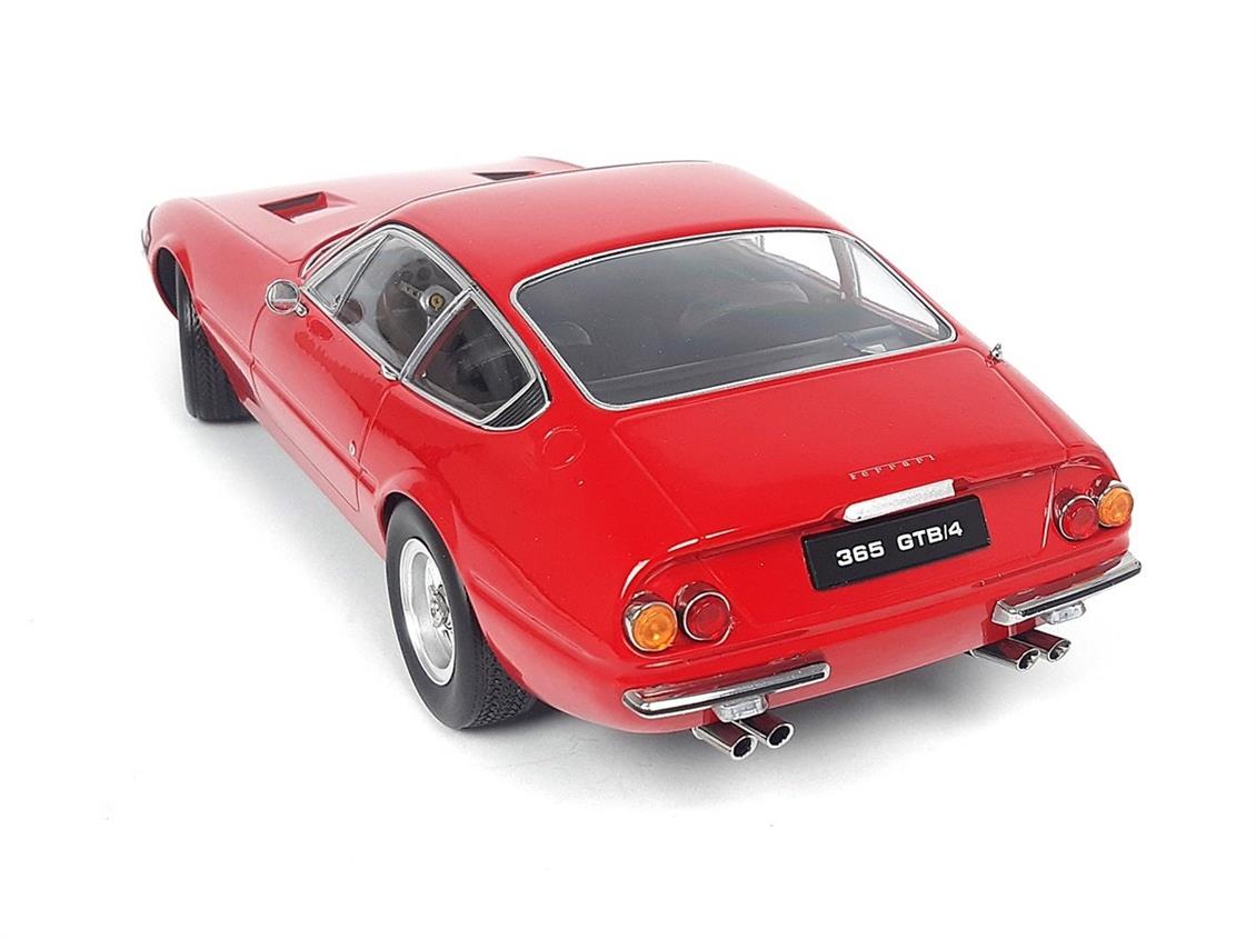KKscale 180591 1/18 1971 Ferrari 365 GTB Daytona Series 2, Kırmızı, Sergilemeye Hazır Metal Araba Modeli