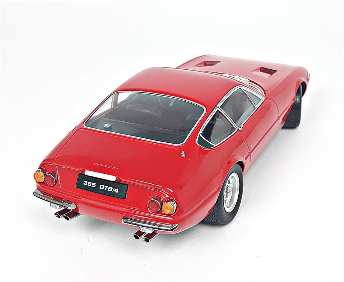 KKscale 180591 1/18 1971 Ferrari 365 GTB Daytona Series 2, Kırmızı, Sergilemeye Hazır Metal Araba Modeli