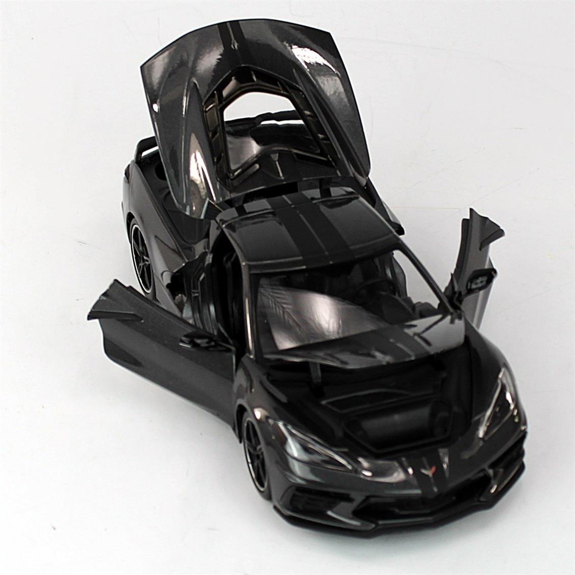 Maisto 31447 1/18 2020 Chevrolet Corvette Stingray, Gri, Sergilemeye Hazır Metal Araba Modeli