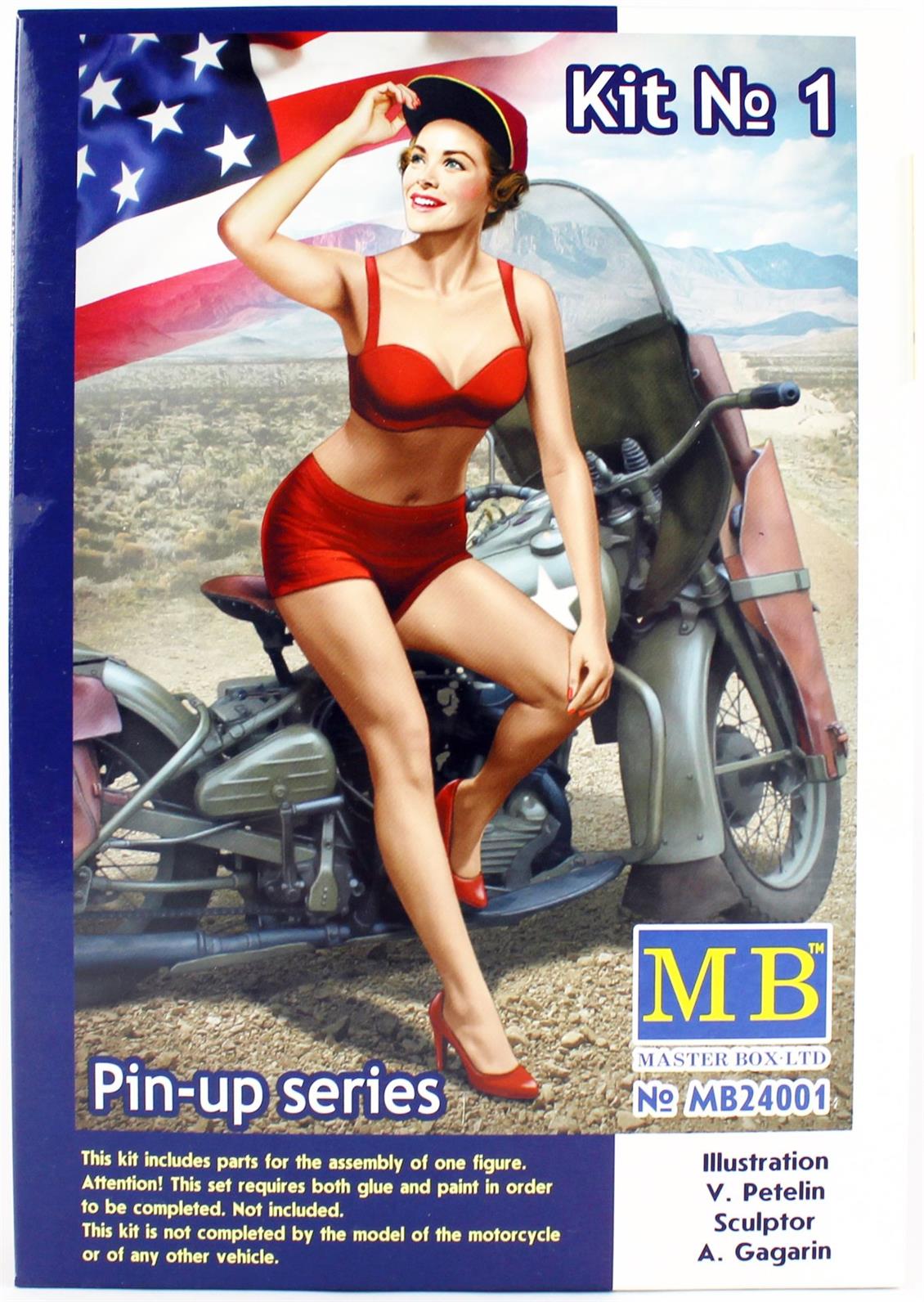 MasterBox 24001 1/24 Pin-Up Serisi 1, Marylin, Demonte Plastik Figür