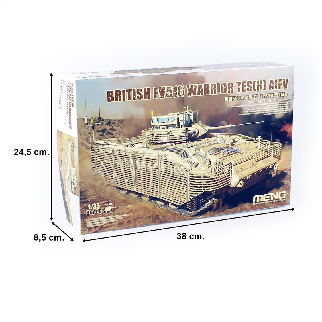 Meng SS-017 1/35 Ölçek İngiliz FV510 Warrior TES(H) AIFV Zırhlı Personel Taşıyıcı, Plastik Model Kiti