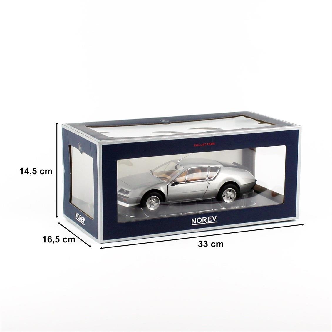 Norev 185320 1/18 Ölçek 1979 Alpine Renault A310 V6, Gümüş, Sergilemeye Hazır Metal Araba Modeli