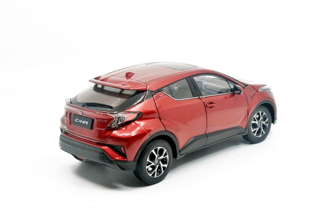 Paudi Model 2533R 1/18 2019 Toyota CHR, Kırmızı, Sergilemeye Hazır Metal Araba Modeli