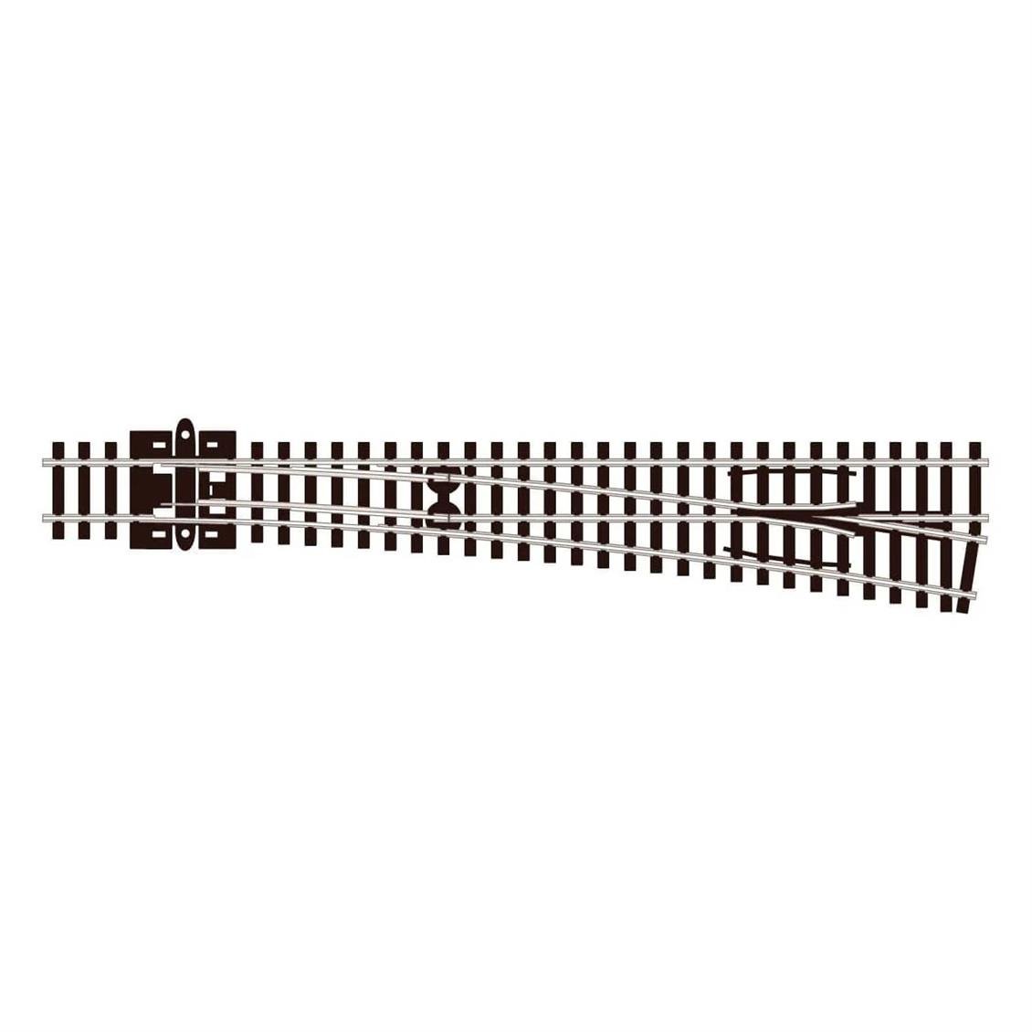 Peco SL-388 Code 80 1/160 Ölçek, 914 mm. Çap, Geniş Açı Sağ Makas, Model Tren Rayı