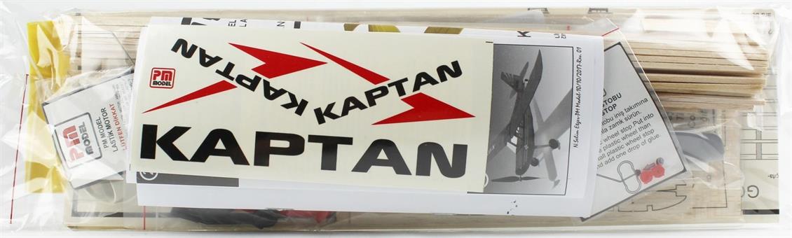 PM Model 2004 KAPTAN, Alttan kanatlı, Lastik Motorlu Serbest Uçuş Model Kiti